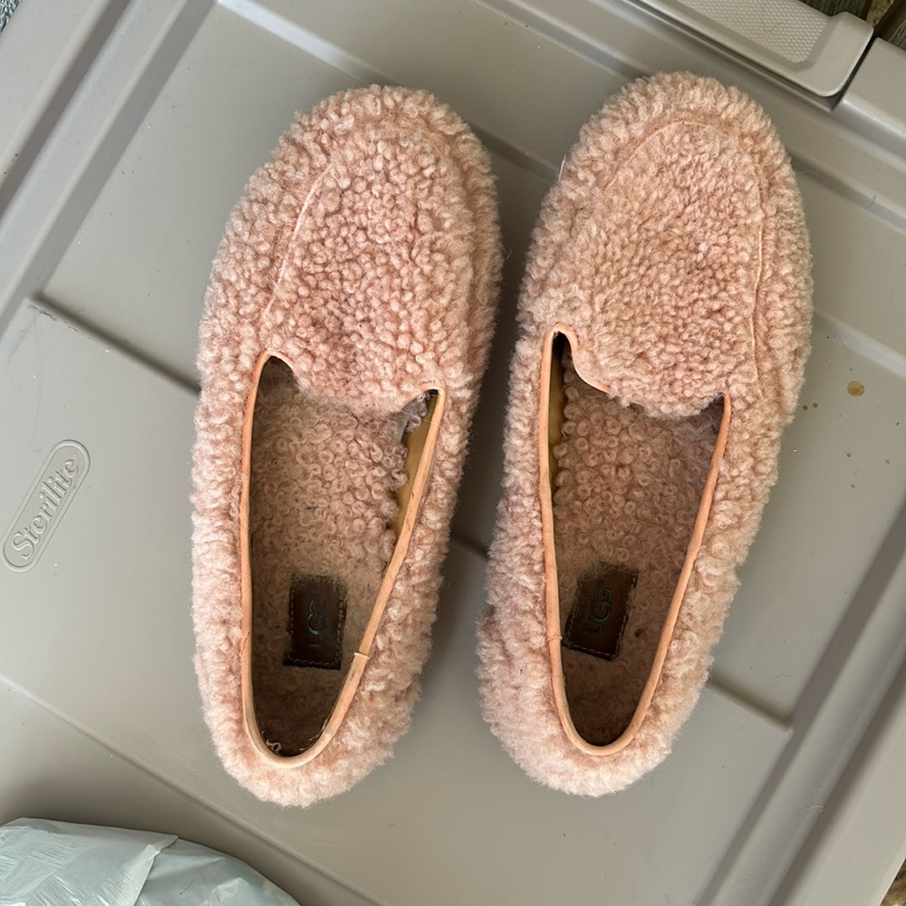 Cute fluffy pink Ugg slippers